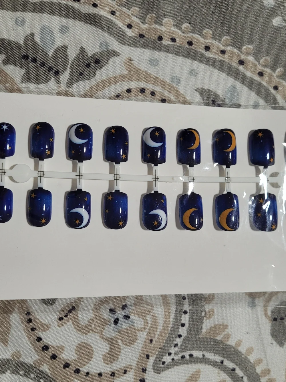 Nail Wraps Deep Blue Moon & Stars Accent - Unbranded 3 Pairs